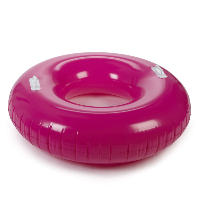 Inflatable Round Pool Swim Tube, 40 x 10-in, Assorted Colours H6133