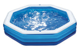 Octagon Oasis Inflatable Wading Pool, 110 x 83 x 18-in, Ages 3+