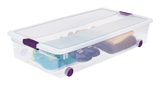 ClearView Latch Wheeled Underbed Storage Box, 57-L