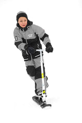 Snow Kick Free Kids' Winter Snow Ski Scooter with Height Adjustable Handle, Ages 7+