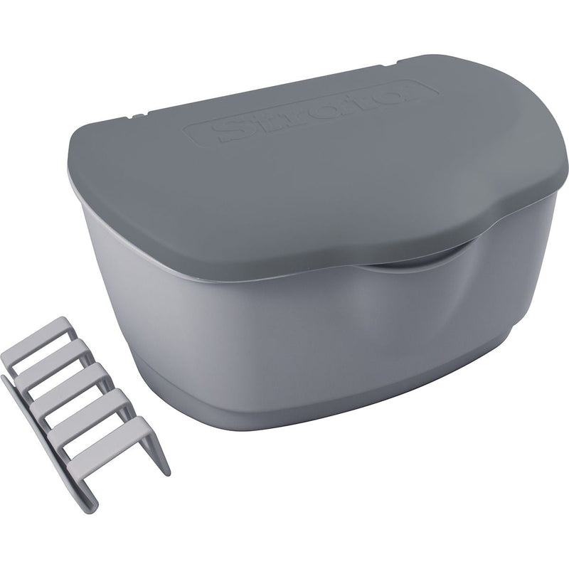 Plastic Clothespin Box, Grey Y3646