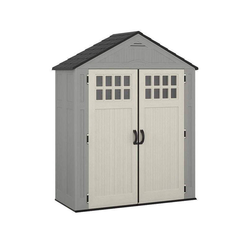 Everett 6x3-ft Dove Grey All-Weather Storage Shed D0560
