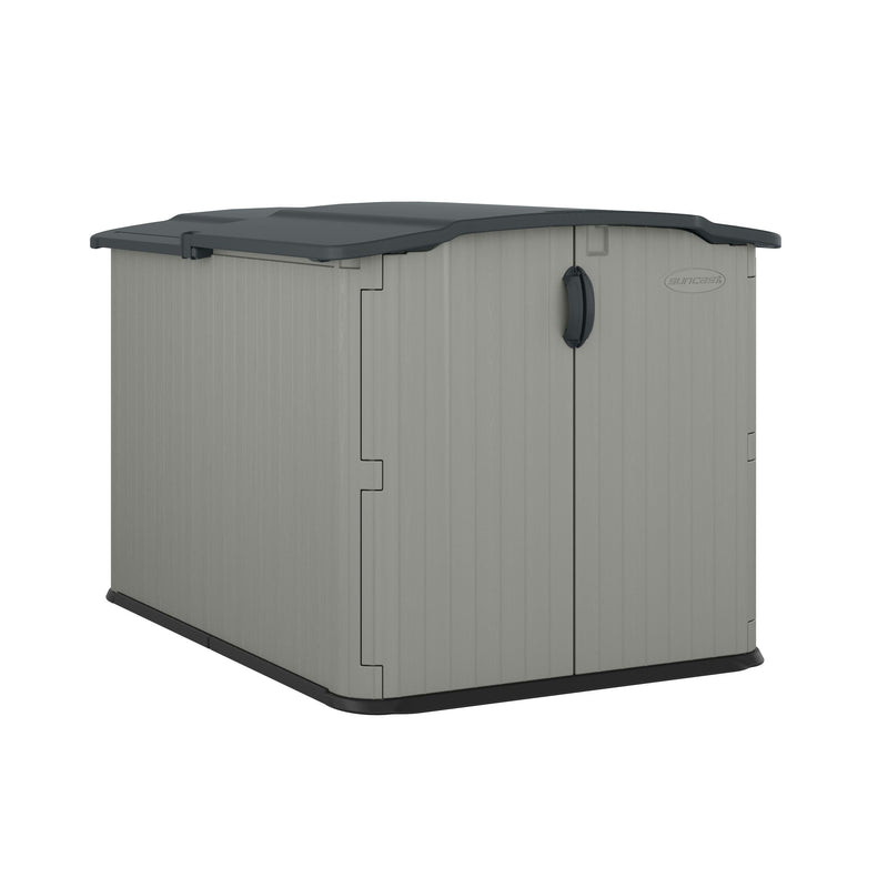 Glidetop 98-cu-ft Dove Grey Horizontal Shed V9926