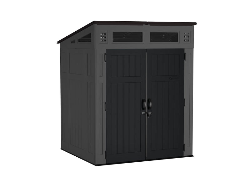 Modernist 6x5-ft Peppercorn/Black Storage Shed Z5219