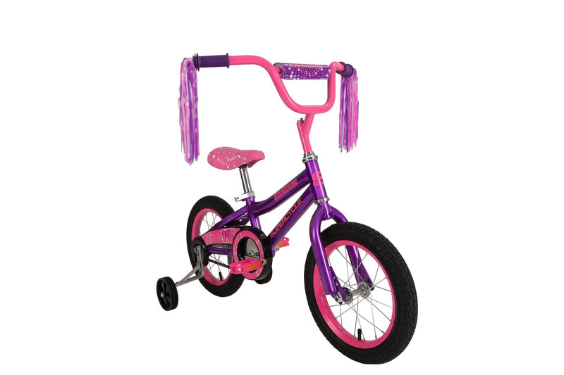 Radium Kids' Bike with Training Wheels, Purple, 14-in U6454