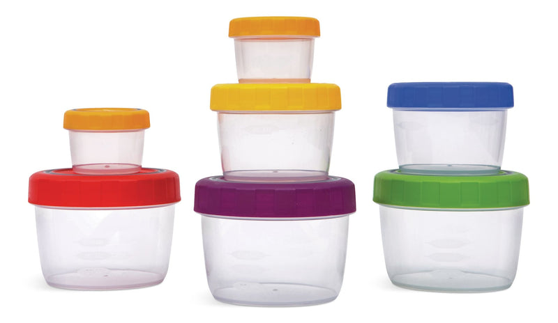 Nestable Clear Plastic Food Storage Container Set with Lids K3977