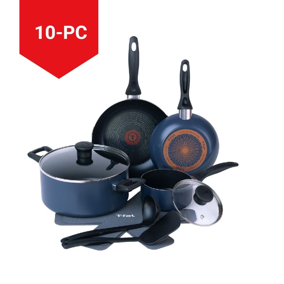 Viva Aluminum Non-Stick Cookware Set, Blue, 10-pc