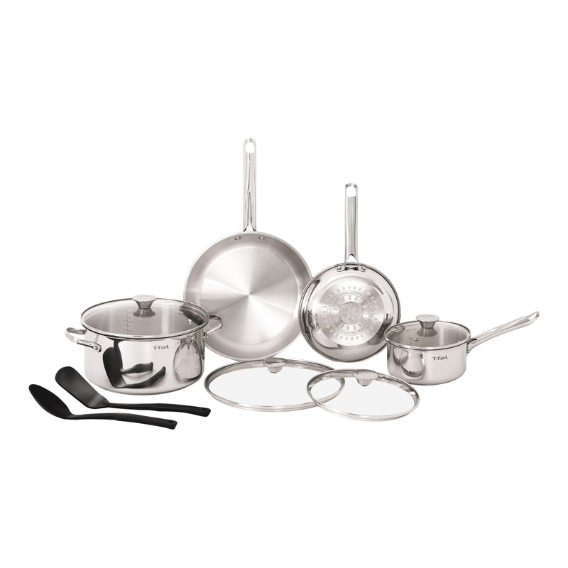 Viva Stainless Steel Cookware Set, Dishwasher & Oven Safe, Pots and Pans Set, 10-pc U8344