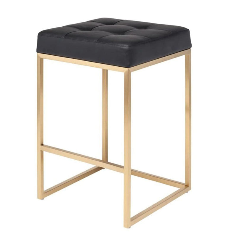Black Stainless Steel Pipe Counter Stool X7749