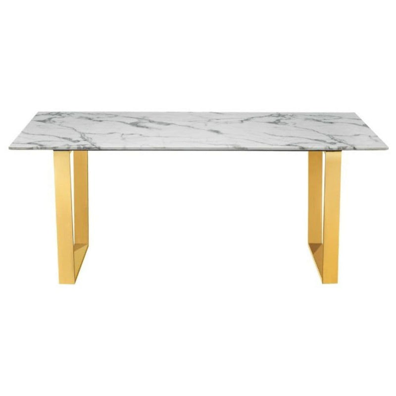 Rectangle Faux Marble Dining Table B3661