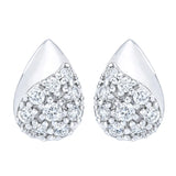 Teardrop Shaped Round Brilliant Diamond Earrings (0.32 ctw)