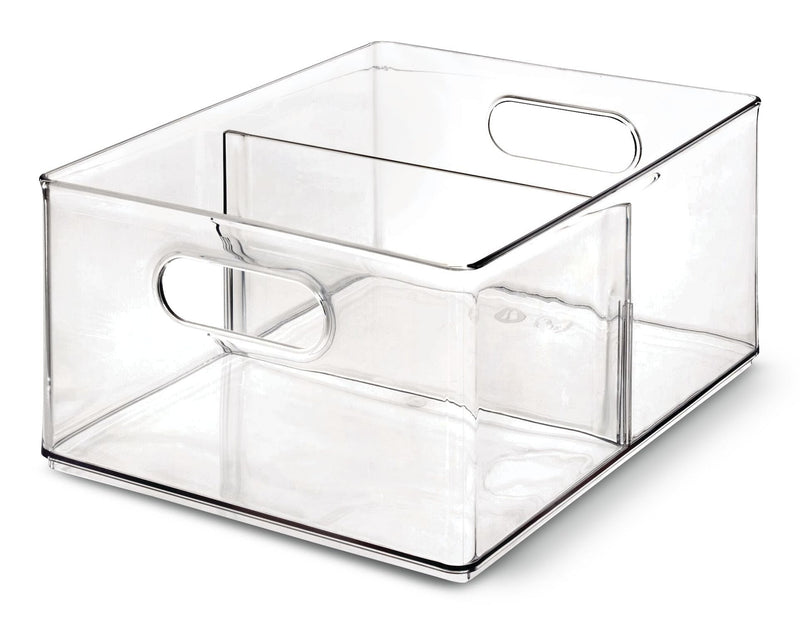 Clear Stackable Divided Deep Organizing Storage Bin, 11.5-L W8979