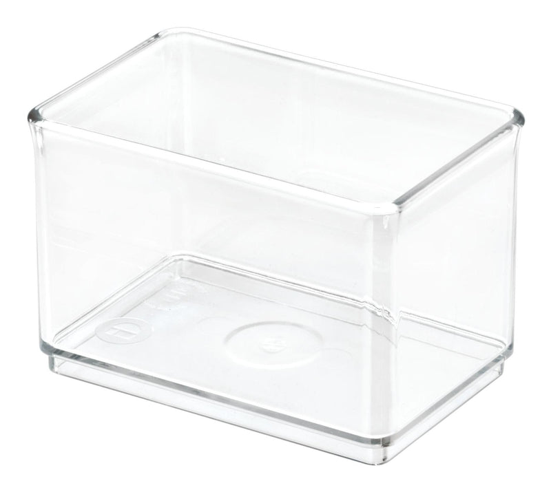 Clear Stackable Large Shallow Organizing Storage Bin, 1.75-L H6608