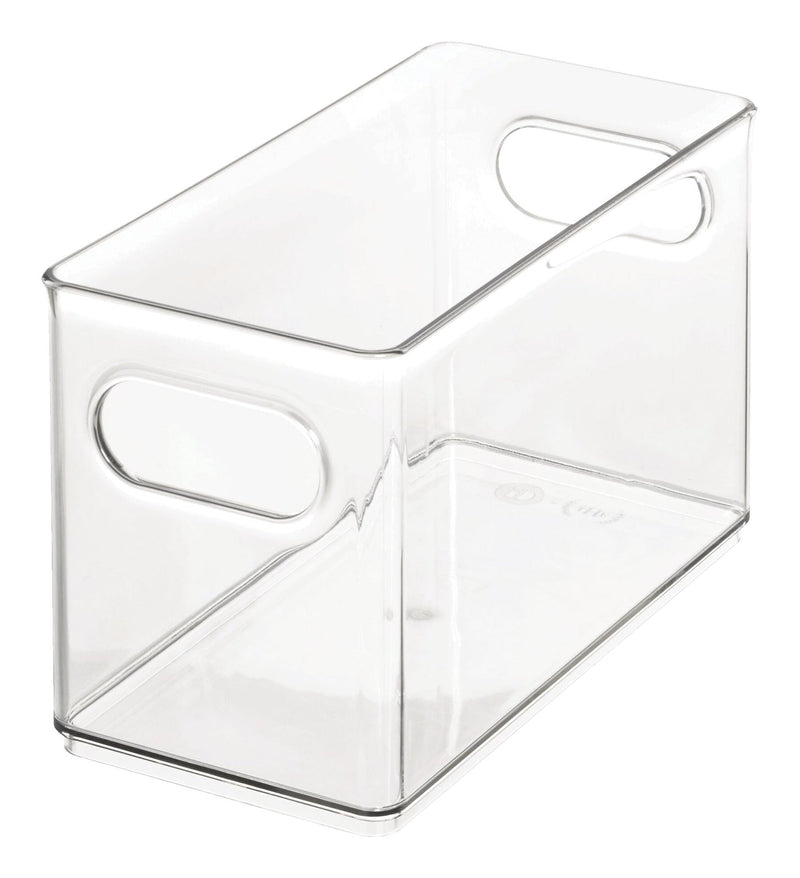 Clear Plastic Narrow Stacking Pantry Bin Storage Organizer J8452