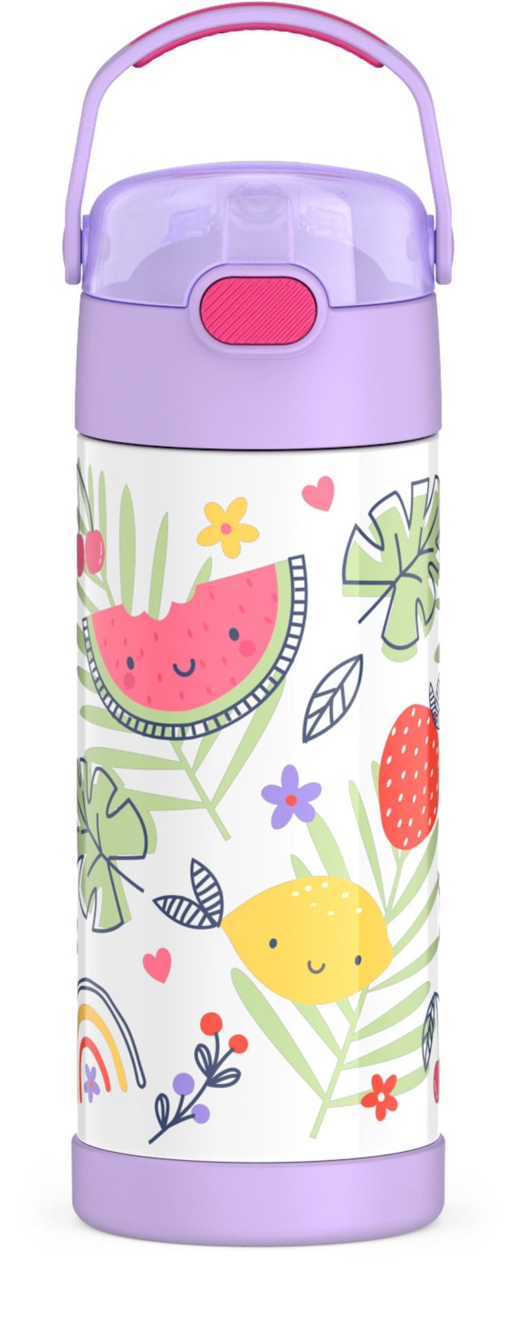 Rainbow Fruit Stainless Steel Insulated Water Bottle, 14-oz J6716