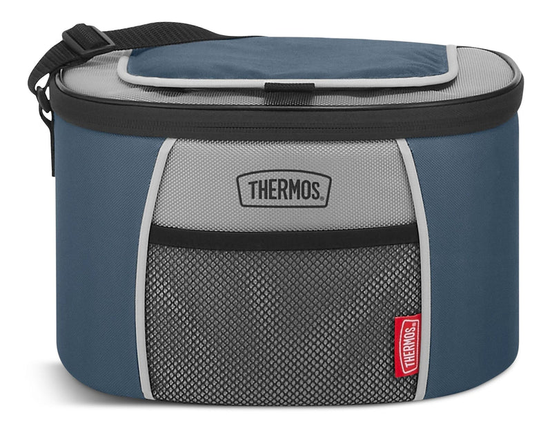 Soft Cooler with Shoulder Strap, 6-Can Capacity, Blue, PVC-Free R0563
