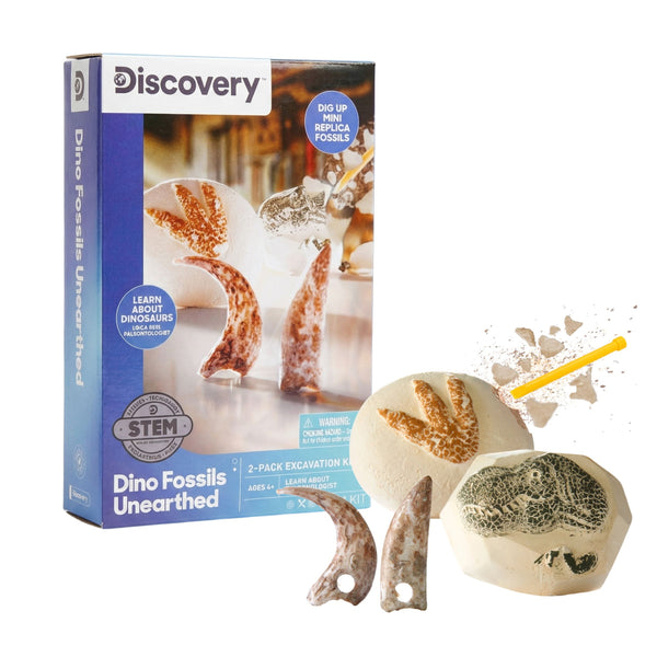 Toy Excavation Kit Mini Unearthed Dino Fossils 2pc T9753