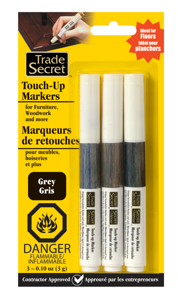 Touch-Up Repair Marker, Quick Drying & Fade Resistant, Grey, 3-pk R5651
