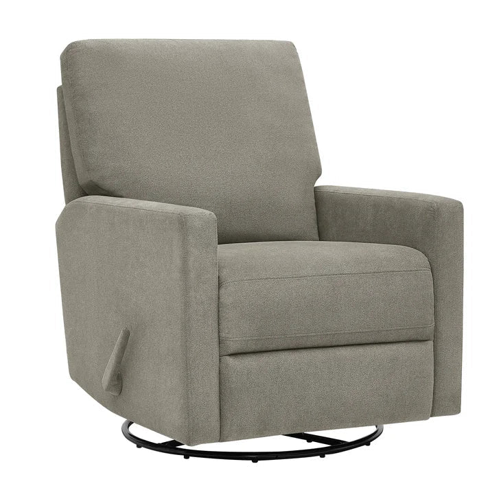 True Innovations Paxley II Grey Fabric Swivel Glider Recliner U6326