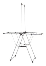 Adjustable Drying Rack with Hanger Bar, 53.5 x 23.6 x 39-in, Silver
