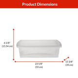 Clarity Transparent Storage Box with Lid, 25-L