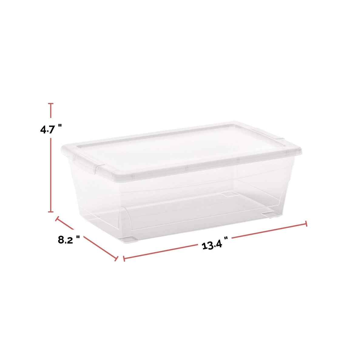Clarity Transparent Storage Box with Lid, 6-L