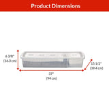 Clarity Transparent Under the Bed Storage Box with Lid, 50-L