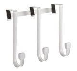 Modern Over-The-Door Triple Hook, White, 9-in