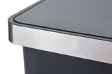 Slim Black Resin Garbage Can, 45-L