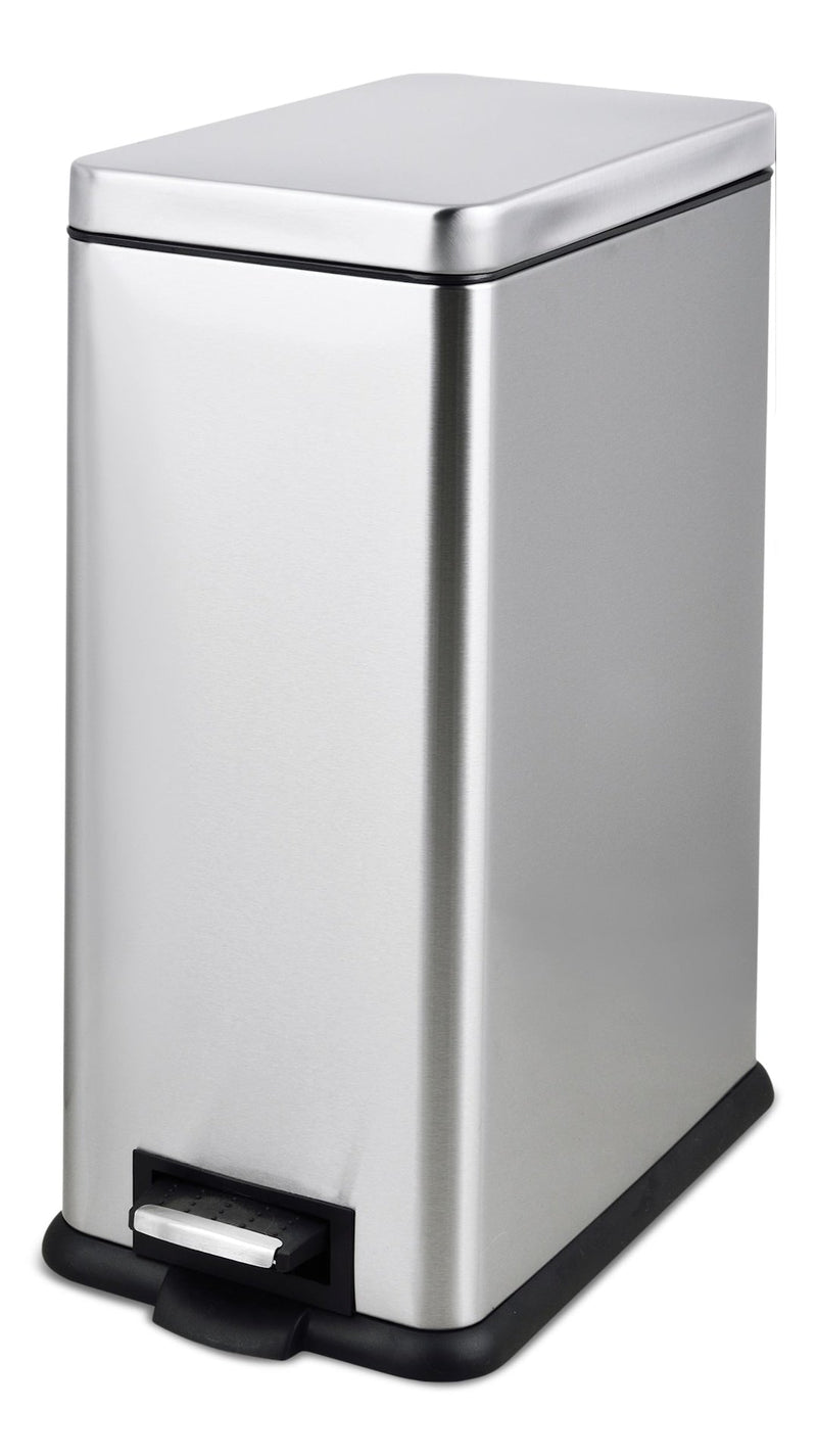 Stainless Steel Rectangular Step Garbage Can, 30-L B4922