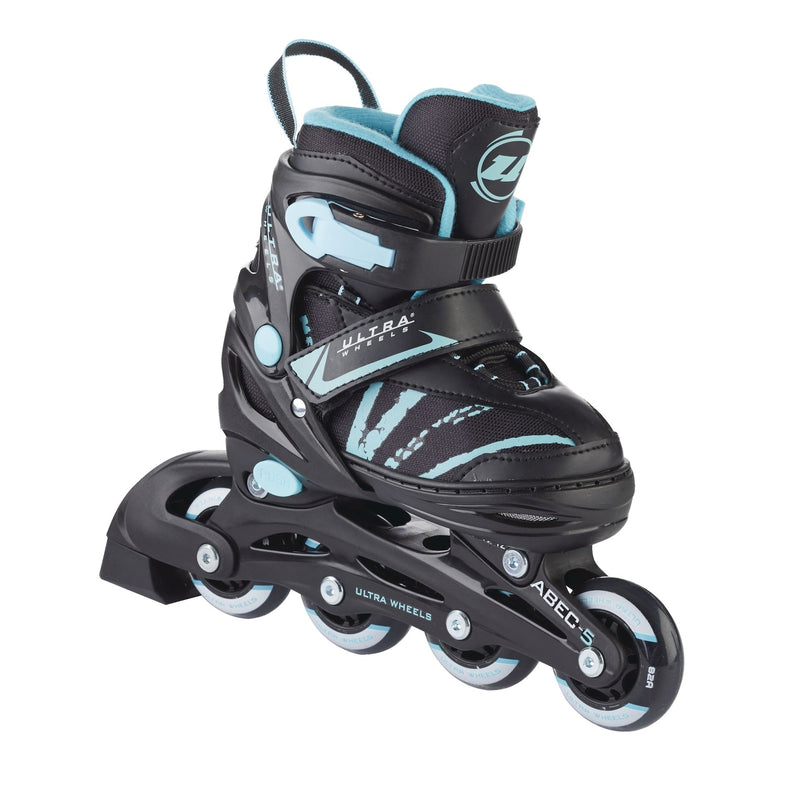 Adjustable Inline Skates, Teal, Assorted Sizes L3356
