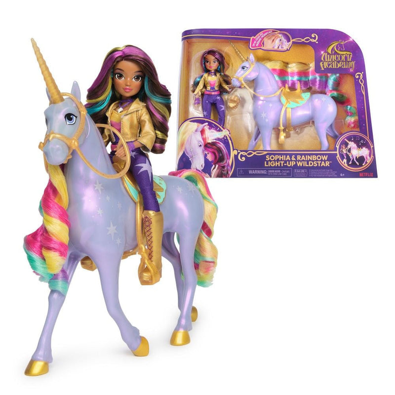Sophia & Interactive Rainbow Light-up Wildstar Unicorn Toy, Ages 4+ H3477
