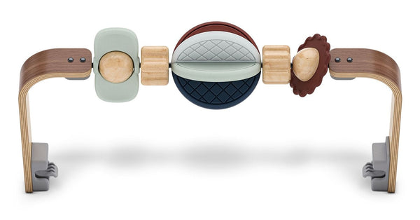 Mira Bouncer Wonder Wheel Toy Bar, Walnut Wood E4575