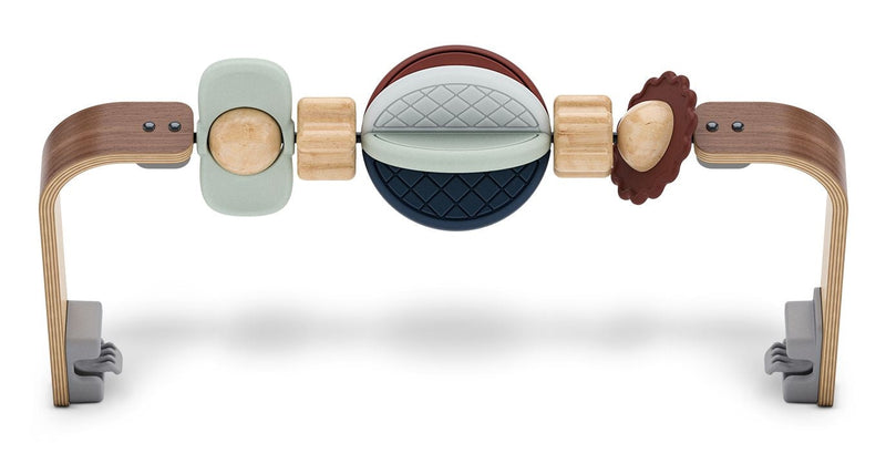 Mira Bouncer Wonder Wheel Toy Bar, Walnut Wood E4575