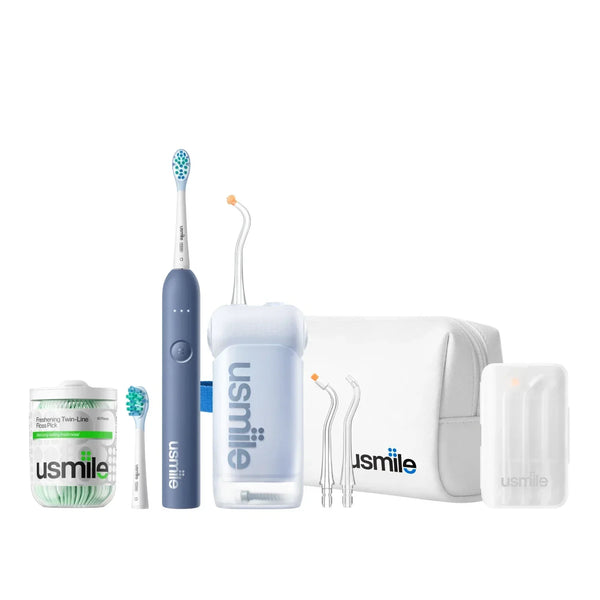 usmile C10 Water Flosser x P10 S Electric Toothbrush Travel Pack R1778