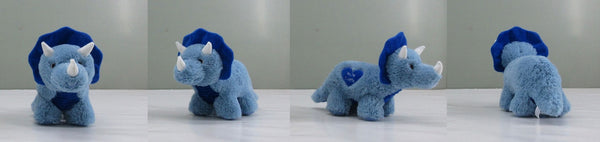 Valentine's Day Blue Plush Dinosaur Stuffed Toy Gift, 14.5-in S1087