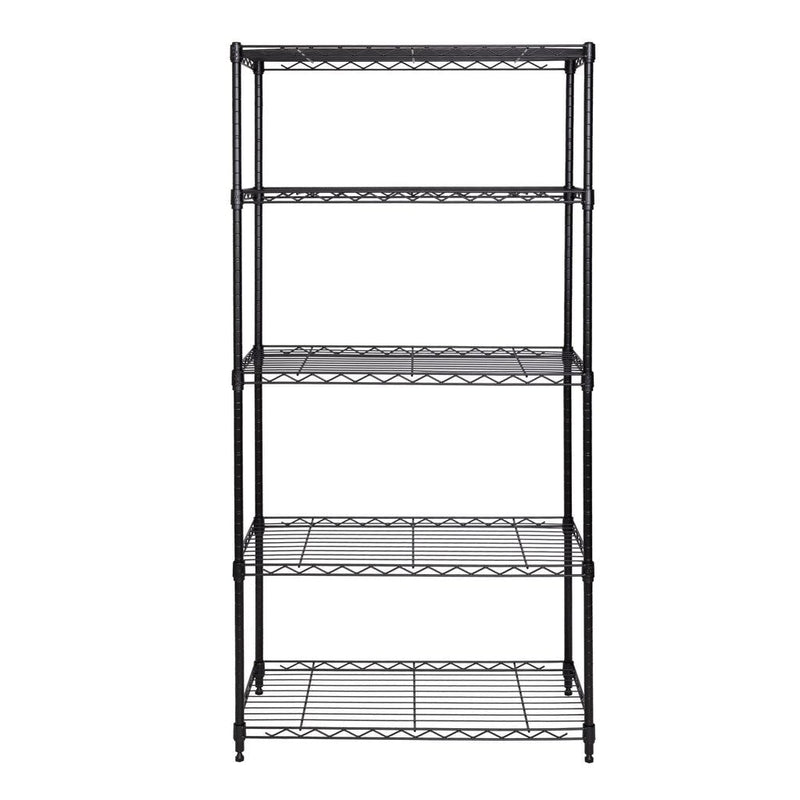 5-Tier Steel Shelving, 30-in x 14-in x 60-in, Black J4731