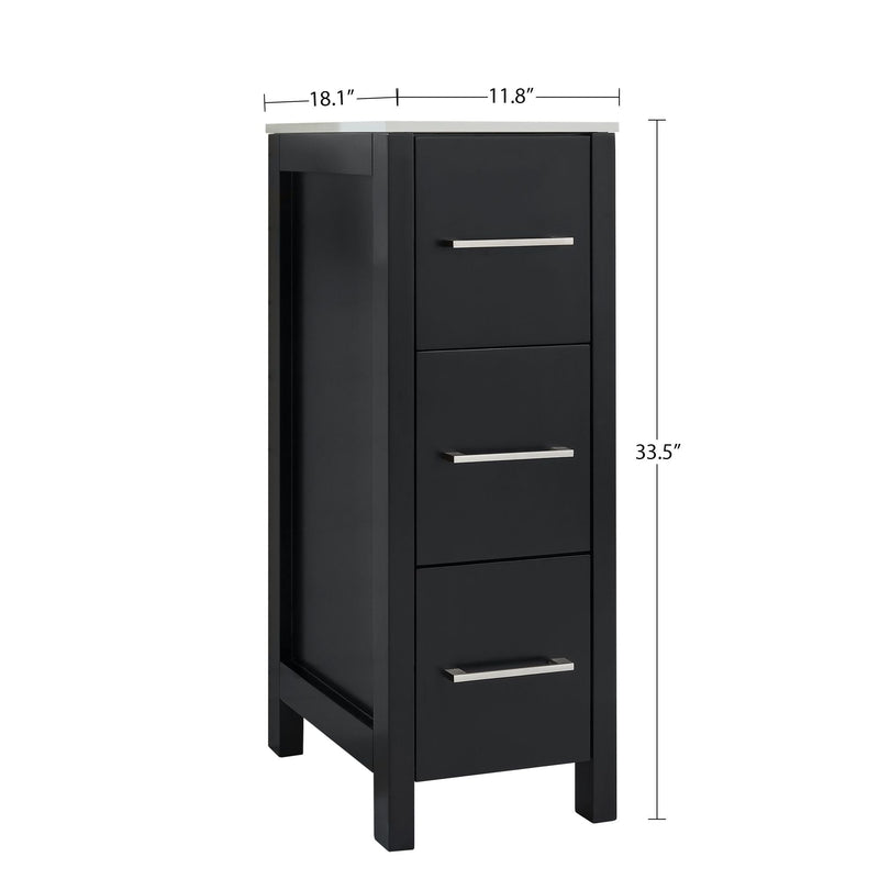 Brescia Vanity Side Cabinet, 12-in S6817
