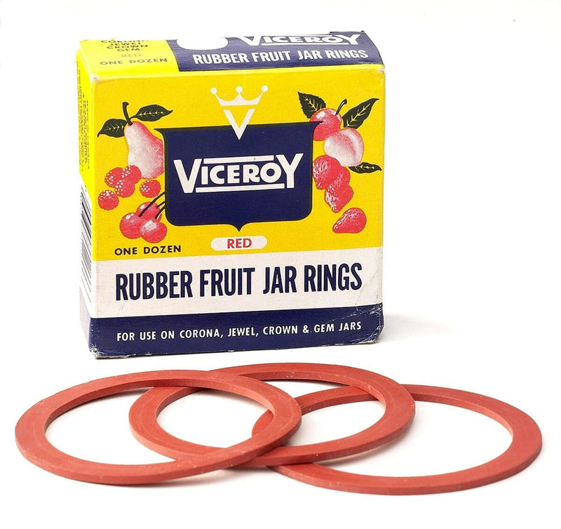 Rubber Fruit Jar Rings for use on Corona, Jewel, Crown and GEM Jars, 12-pk A7834