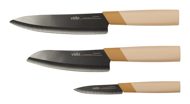 Black Ceramic Knife Set, 3-pc G3607