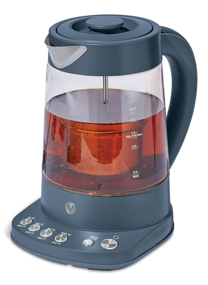 Colour Series Electric Variable Temperature Steeping Kettle, Bluefin, 1.7-L E0946
