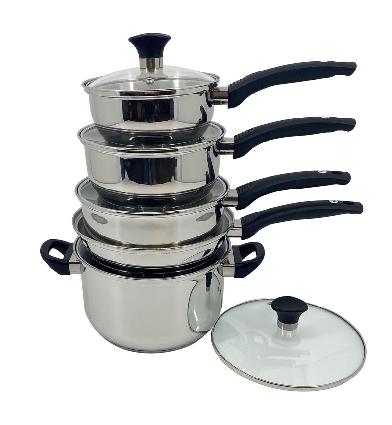 Everyday Series Premium Stainless Steel Cookware Set, Dishwasher & Oven-Safe, 10-pc P5732