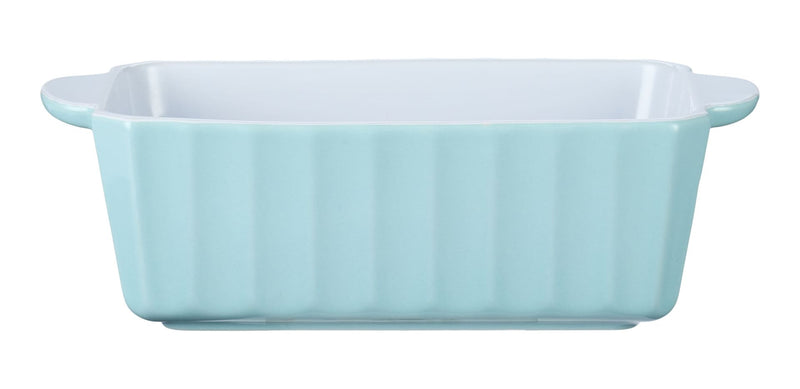 White/Blue Ceramic Loaf Baking Dish, 1-lb F6659