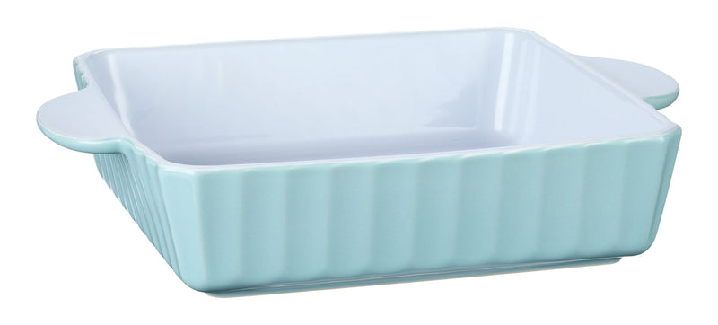 White/Blue Ceramic Square Baking Dish, 9-in I6836