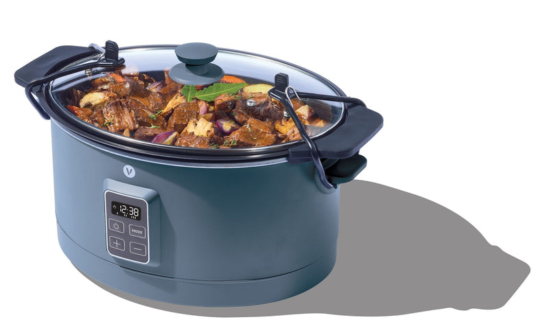 Slow Cooker with Digital Control Panel, Bluefin, 6-qt V7368