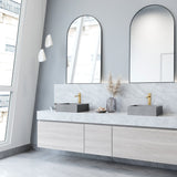 Alhambra Gothic Concreto Stone 15x15-in Deep Grey Bathroom Sink/Basin with Square Vessel