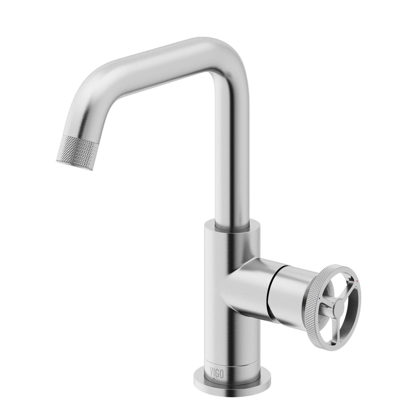 Cass 9-in Single-Hole Bathroom Faucet, Various Finishes B1474
