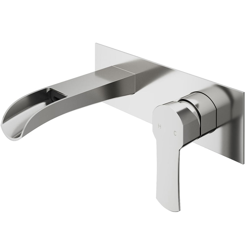 Cornelius Wall Mount Single Handle Bathroom Sink Faucet, WaterSense Certified, Brushed Nickel U2770