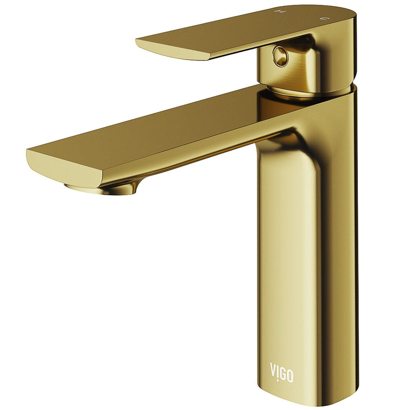 Davidson Single Handle Single Hole Bathroom Sink Faucet, WaterSense Certified, Matte Gold T6392