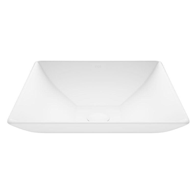 Hibiscus Matte Stone Round Vessel Bathroom Sink/Basin, Above-Counter Installation, White T4133